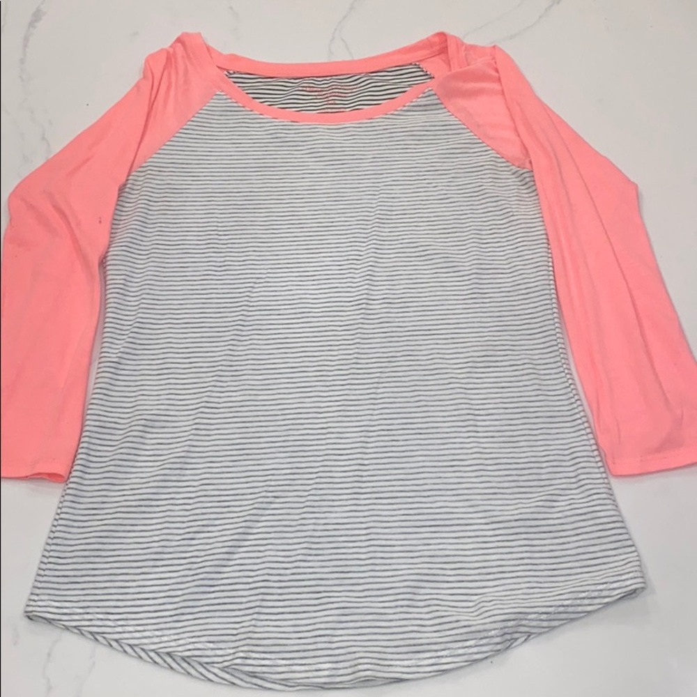 American striped baseball tee